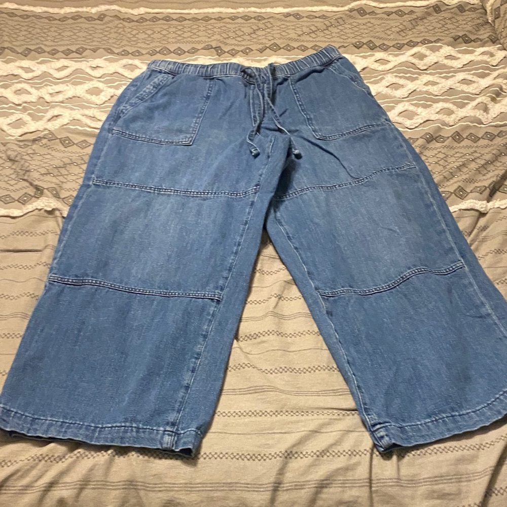 GAP High Rise Wide-Leg Denim Jeans - Blue